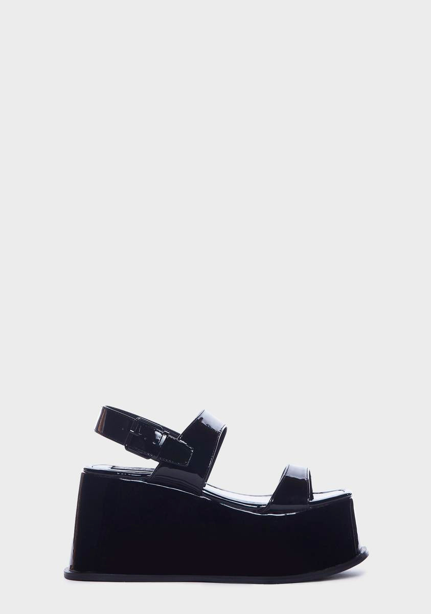 Serafina Patent Platform Sandals Shellys London,New Products : American Fashion Style Bags On Sale