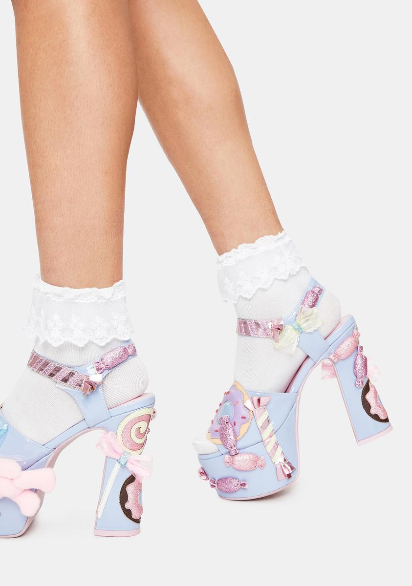 Sugar Thrillz Platform Jelly Sandals - Yellow – Dolls Kill
