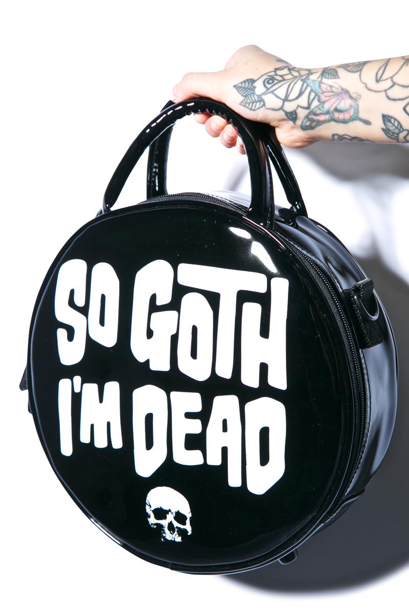 DanceeMangoos Goth Purse Black Shoulder Bag for Women Gothic Purse