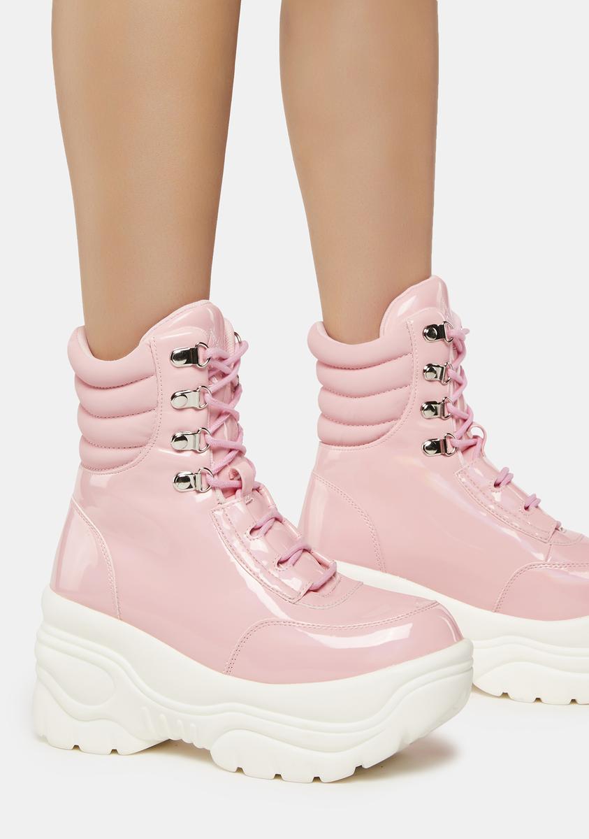 Y.R.U. Patent Chunky Platform Sneakers - Pink – Dolls Kill