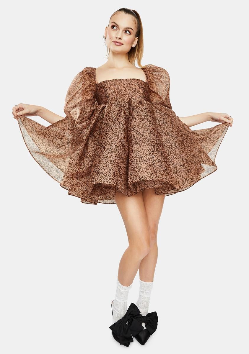 Selkie The Cheetah Puff Sleeve Babydoll Dress Dolls Kill Selkie The Cheetah Puff Sleeve Babydoll Dress Dolls Kill