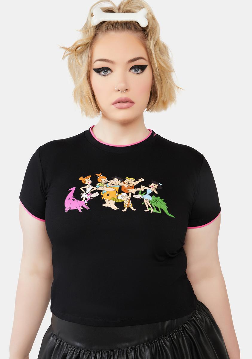 Plus Welcome To Bedrock Crop Top Dolls Kill X Hanna Barbera,Specials : American Fashion Style Bags On Sale