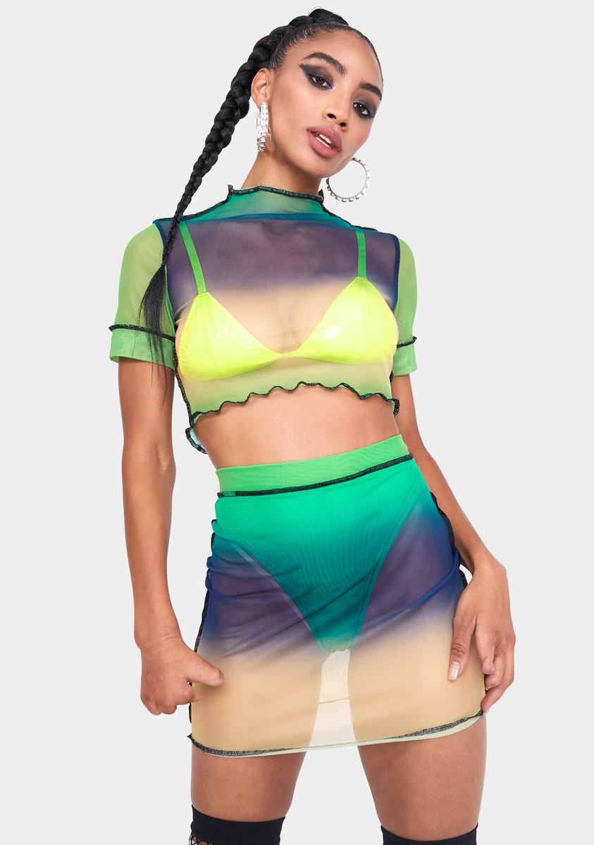 Emerald Attention Needed Mini Skirt Set,Specials : American Fashion Style Bags On Sale
