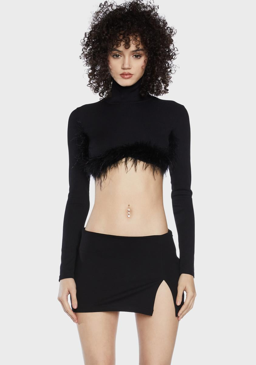 Noir Done To Perfection Marabou Top,New Products : American Fashion Style Bags On Sale Noir Done To Perfection Marabou Top,New Products : American Fashion Style Bags On Sale