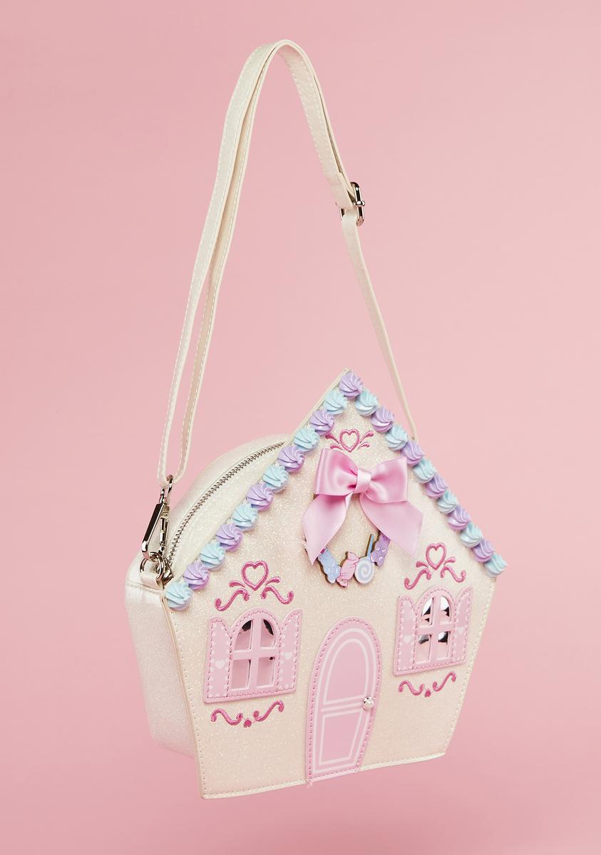 Sugar Thrillz Gingerbread House Crossbody Bag White – Dolls Kill