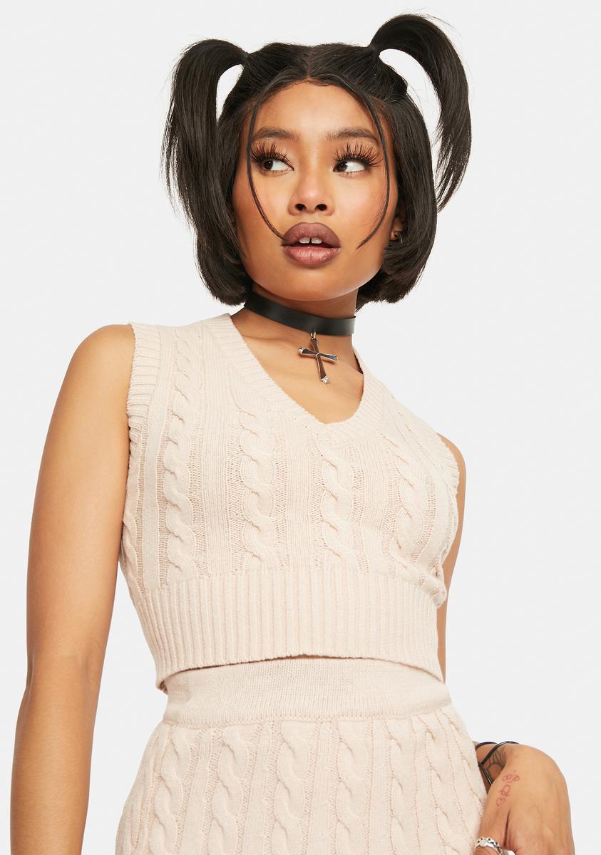 Blush Knitted Crop Top Bailey Rose,All Products : American Fashion Style Bags On Sale