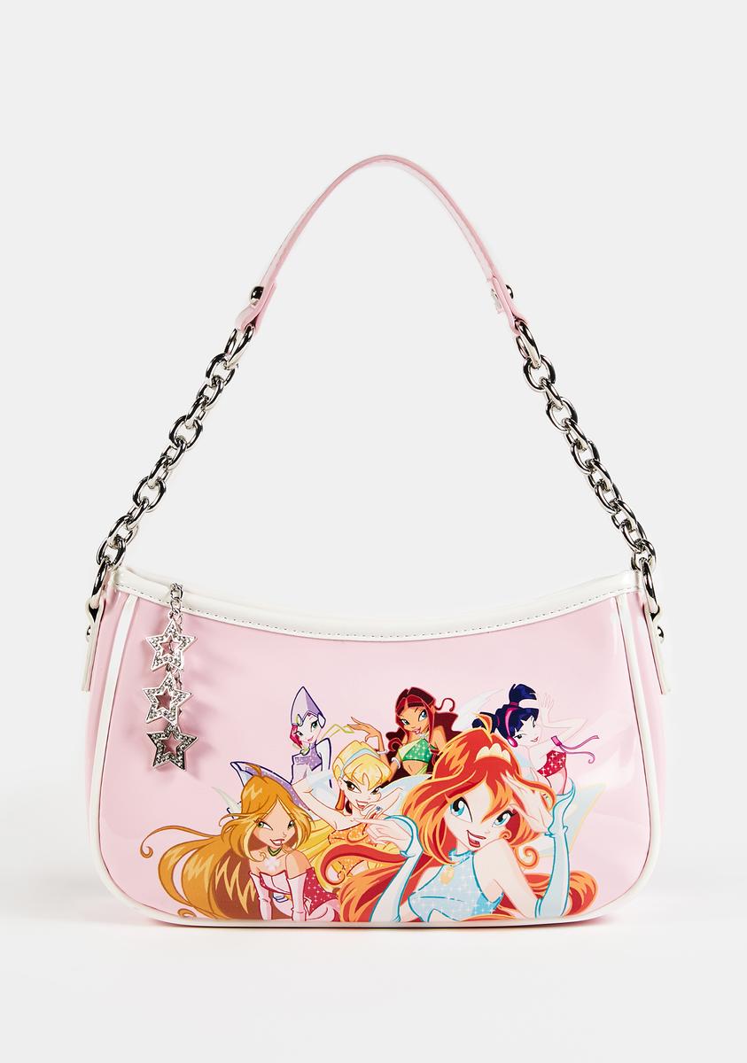 Dolls Kill x Winx Club Character Vinyl Shoulder Bag Pink