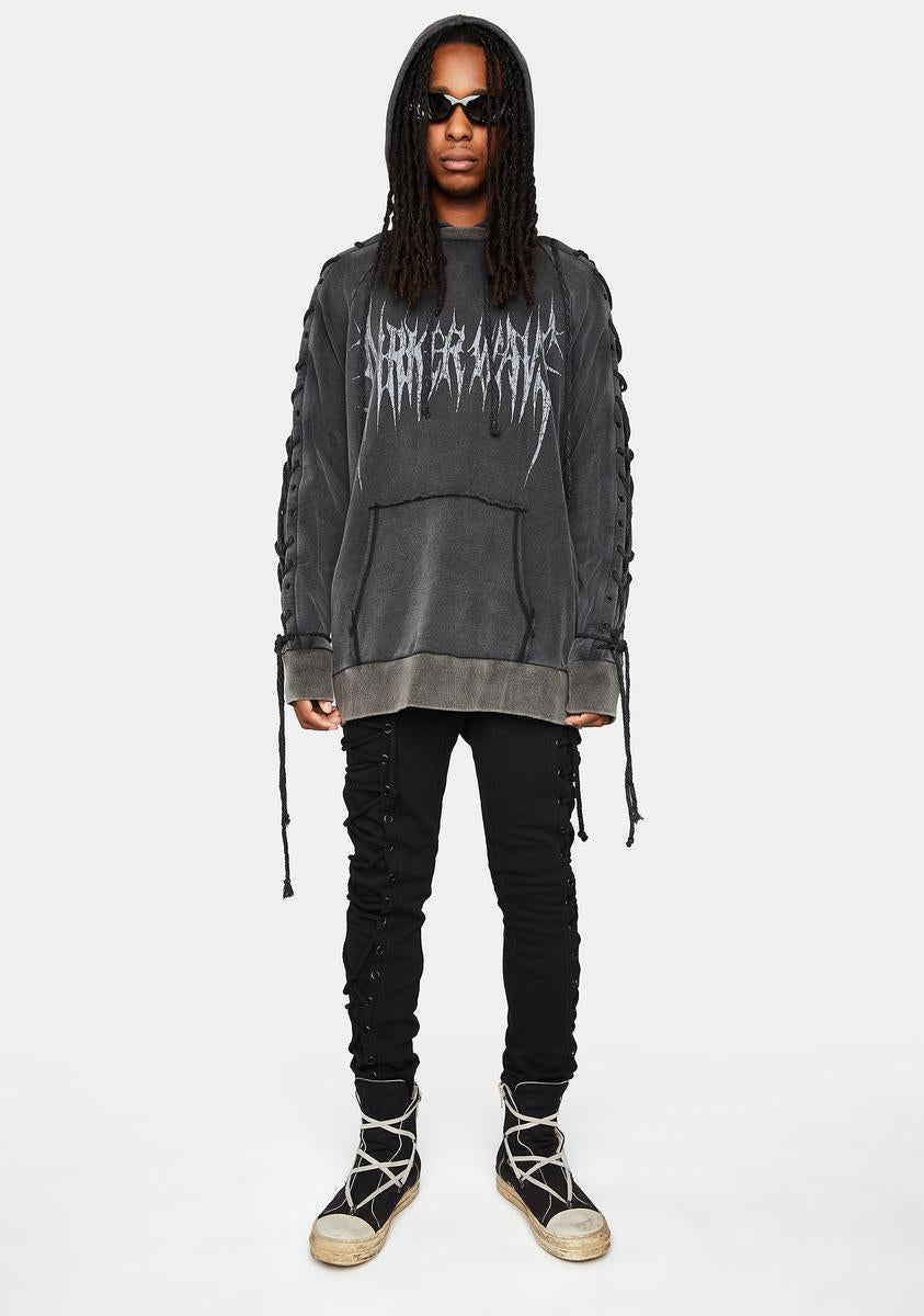 Modulation Unisex Lace-Up Hoodie