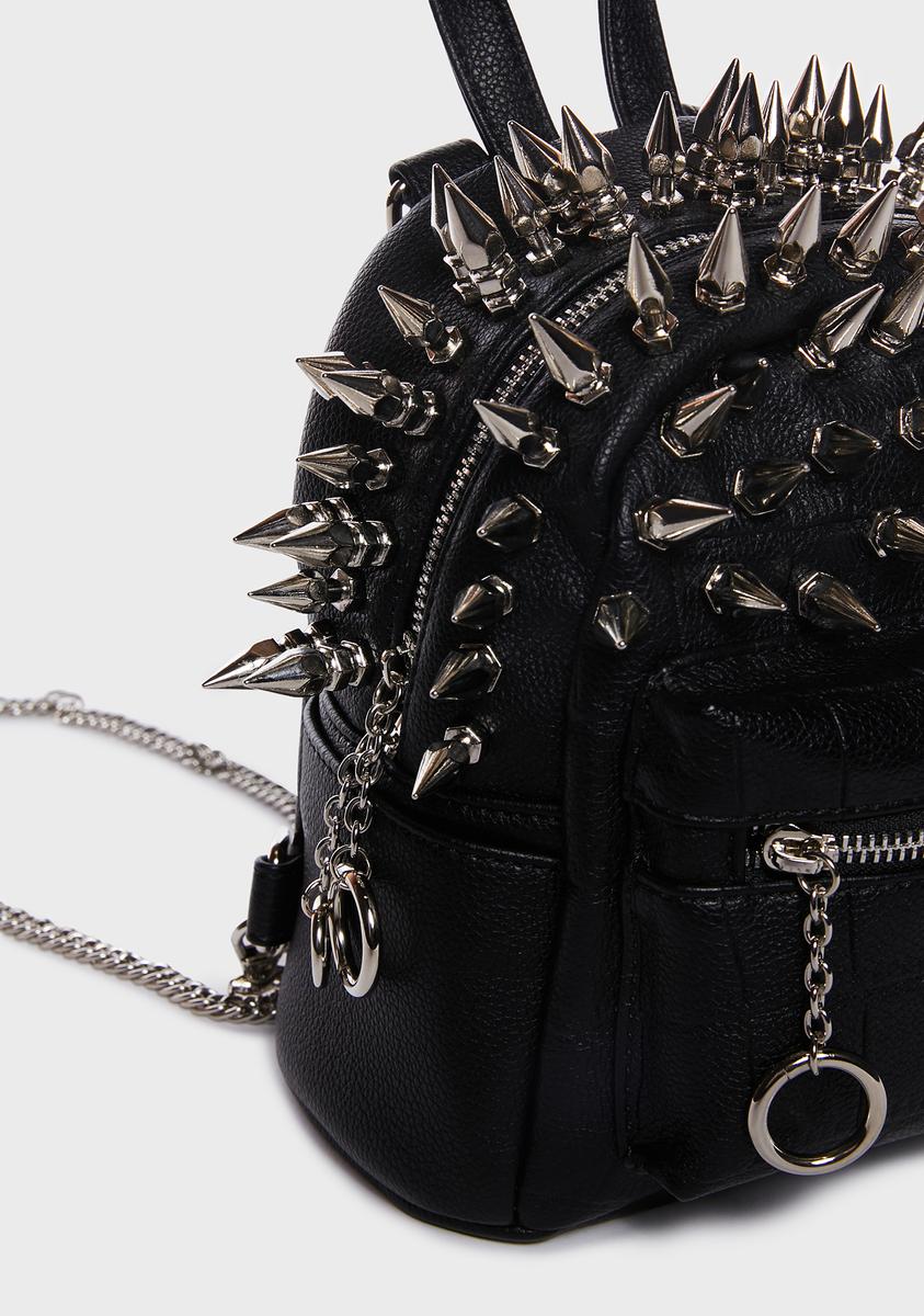 dolls kill mini backpack Dolls Kill x Nastygem Spiked Mini Backpack