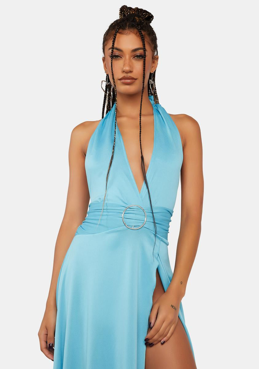 Jaded London Plunging Halter Midi Dress