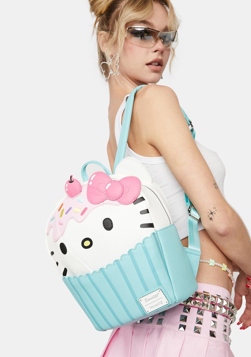 Loungefly Hello Kitty Cupcake Mini Backpack Green Dolls Kill