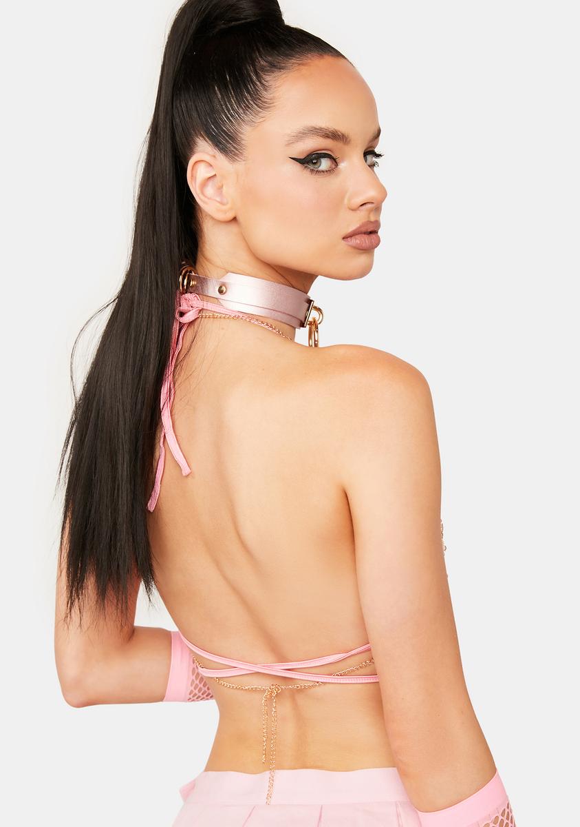 Gemstone Chain Halter Top Multi Dolls Kill