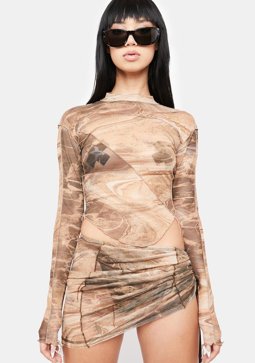 Atmosphere Rockslide Print Mesh Top DARKER WAVS,All Products : American Fashion Style Bags On Sale Atmosphere Rockslide Print Mesh Top DARKER WAVS,All Products : American Fashion Style Bags On Sale