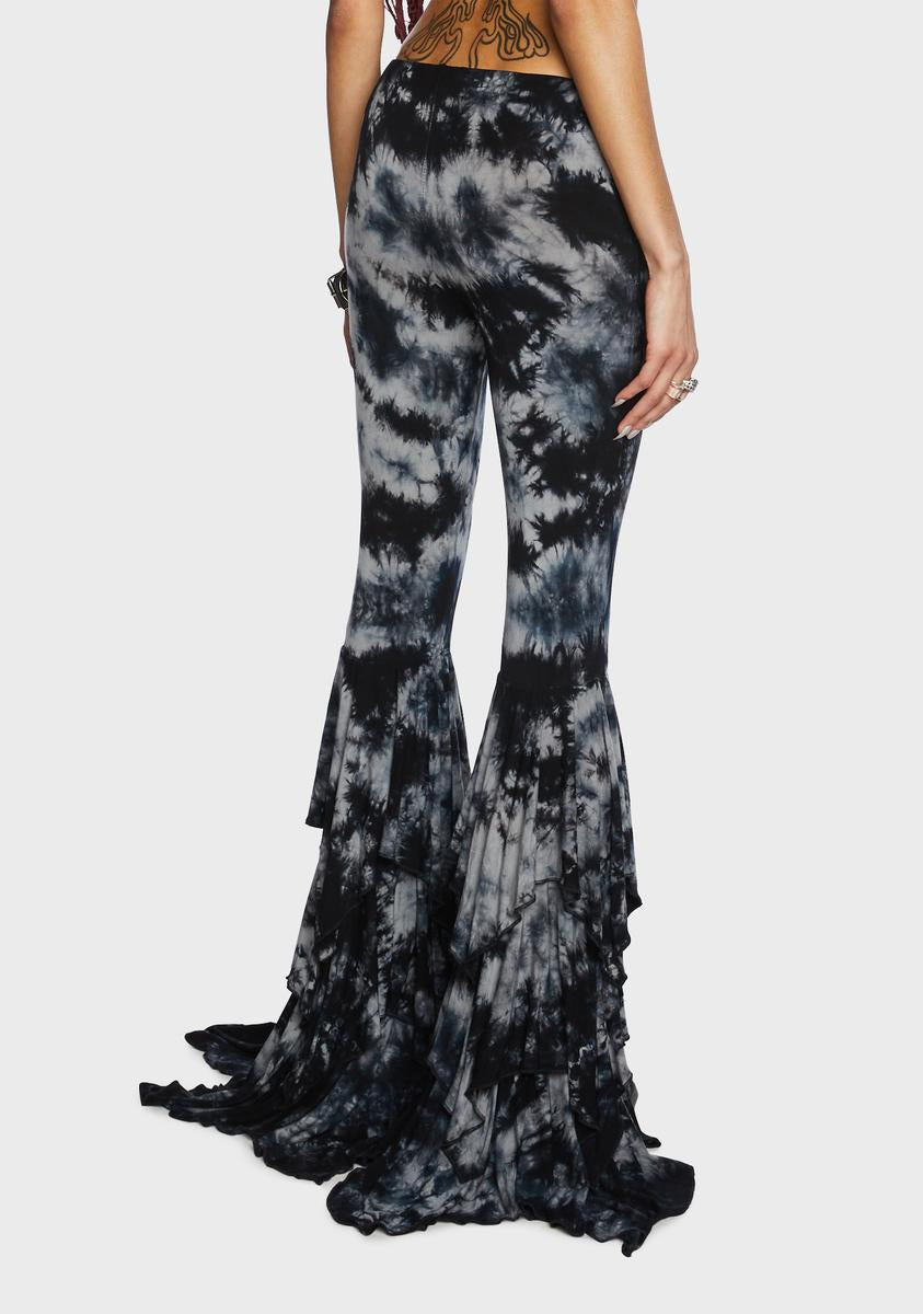 Widow Tie Dye Ruffle Flare Pants MultiNN Dolls Kill