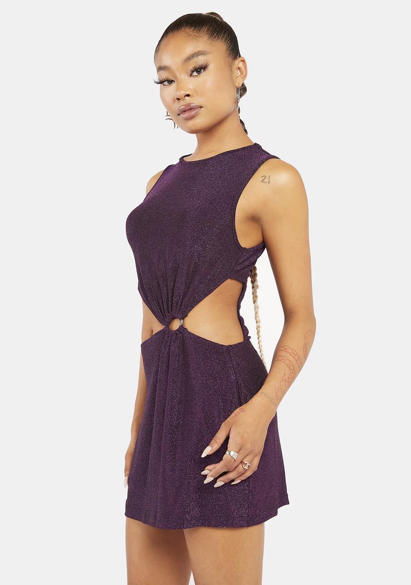 motel purple dress Paiva Slip Dress in Satin Lilac