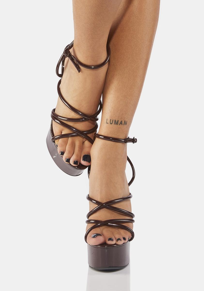 Chio Platform heels - brown - Zalando.co.uk