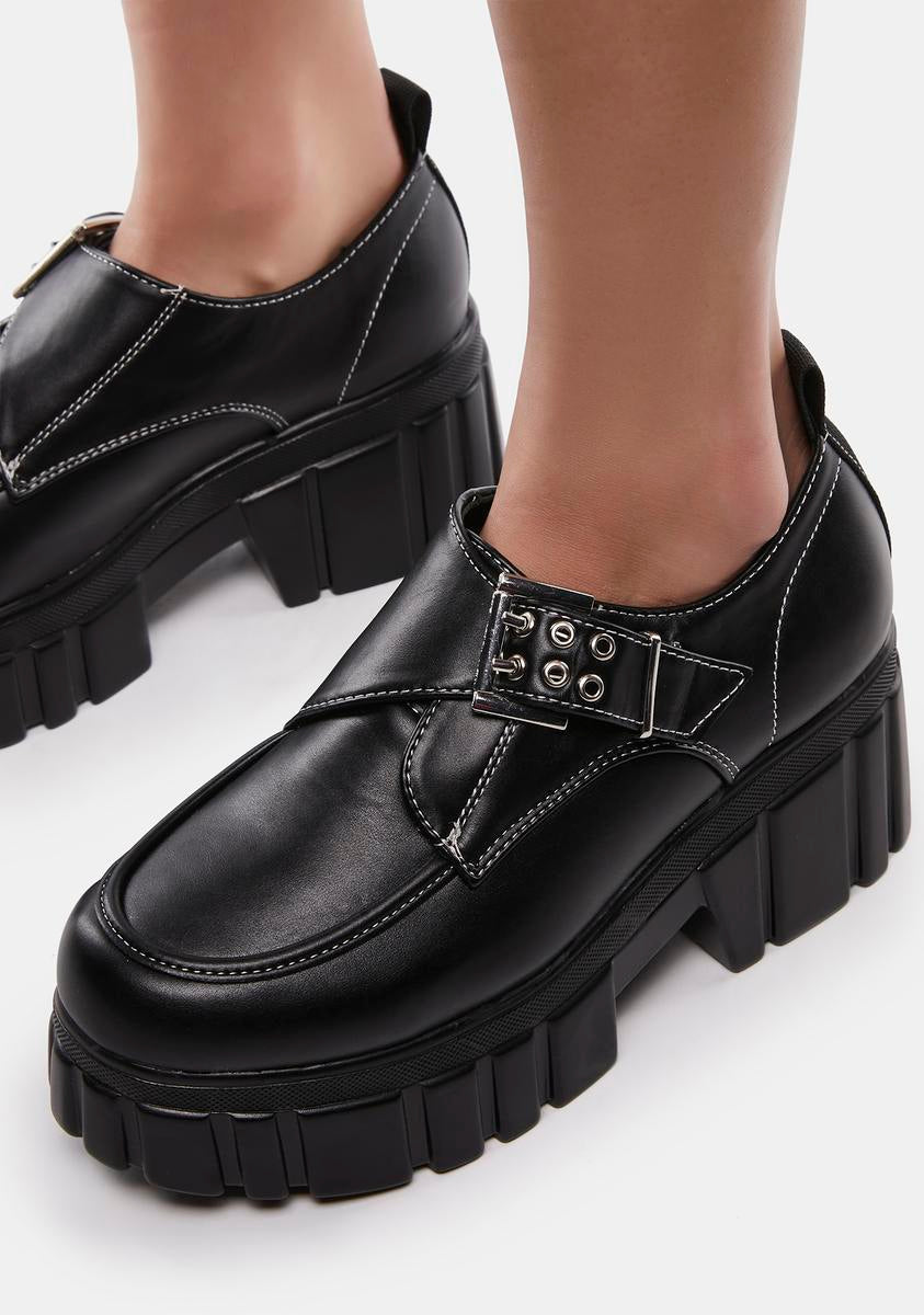 Koi Footwear Platform Buckle Creepers Black Dolls Kill