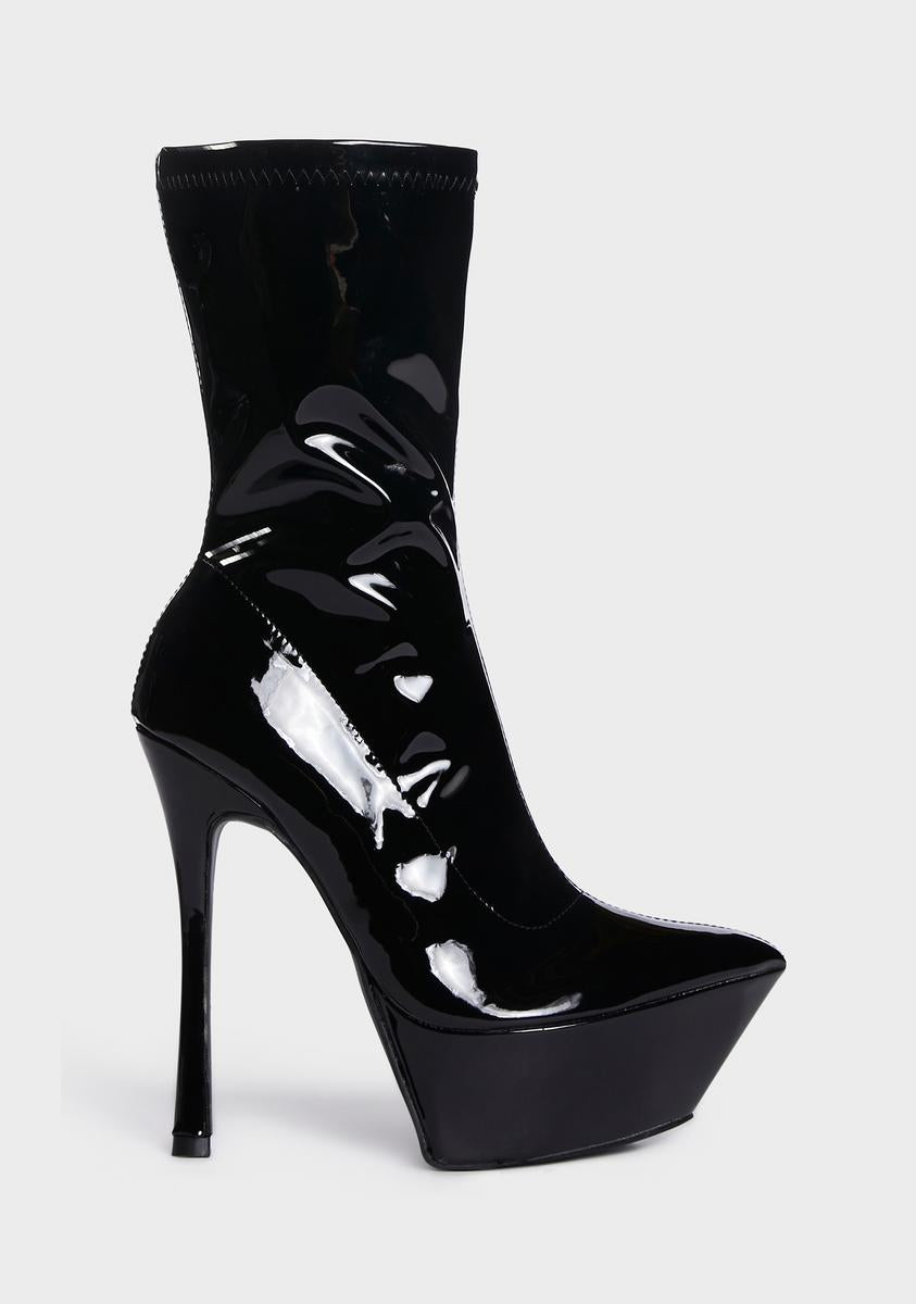Vegas Patent Heeled Boots Public Desire,New Products : American Fashion Style Bags On Sale