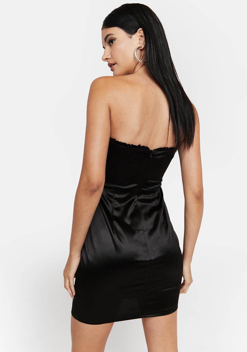 Satin Corset Bodycon Mini Dress - Black Dolls Kill Satin Corset Bodycon Mini Dress - Black Dolls Kill