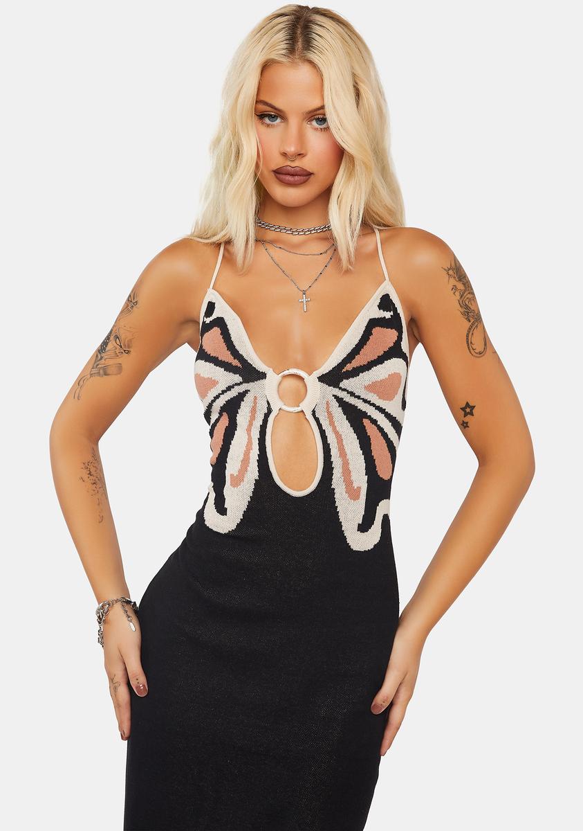 Butterfly Knit Midi Dress Butterfly Knit Midi Dress