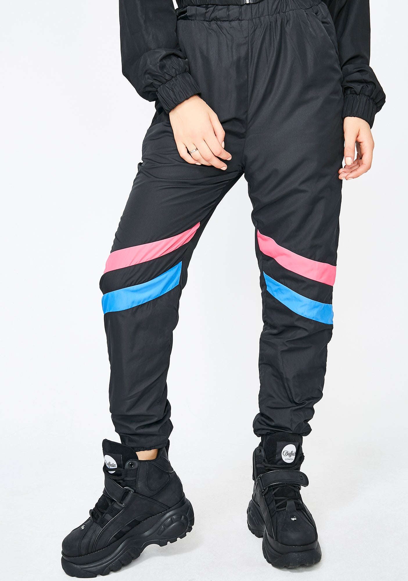 Black Colorblock Track Pants – Dolls Kill