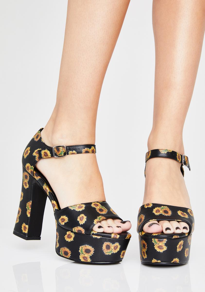 Sunflower Haven Platform Sandals Current Mood,Specials : American Fashion Style Bags On Sale