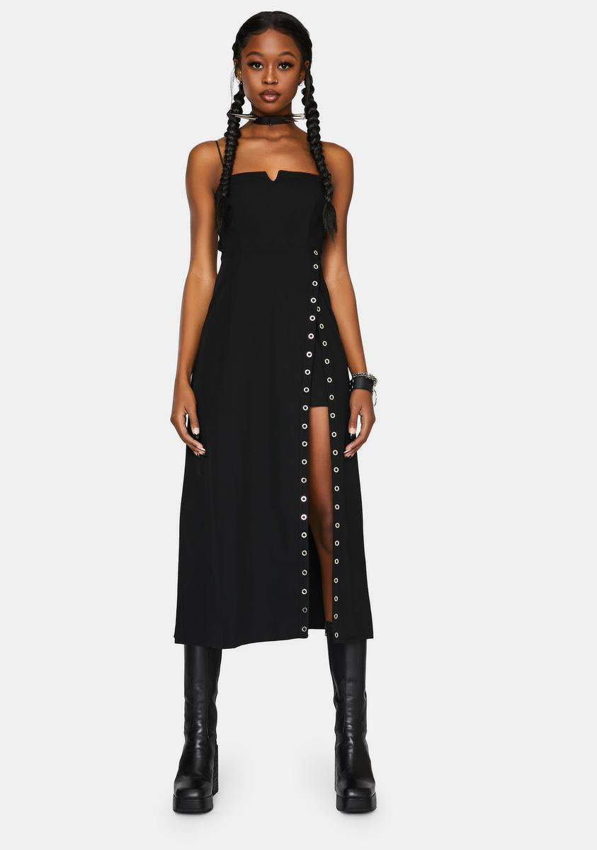 Punk Rave Sexy V-Neck Braces Dress – Dolls Kill