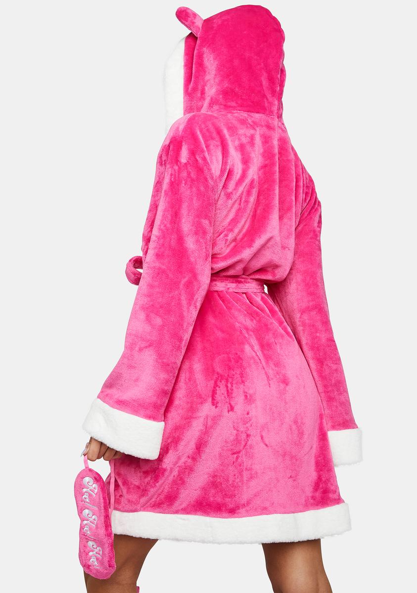 Club Exx Ho Ho Ho Plush Robe And Sleep Mask Set