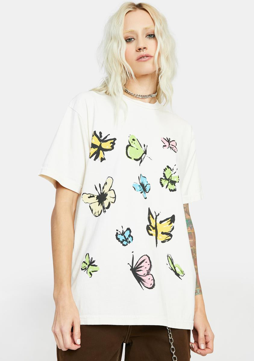 Obey Butterflies Organic Graphic Tee – Dolls Kill