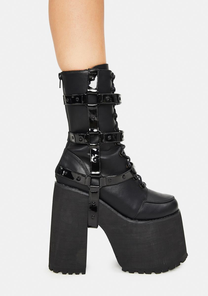 Y.R.U. Major Bondage Platform Boots Dolls Kill