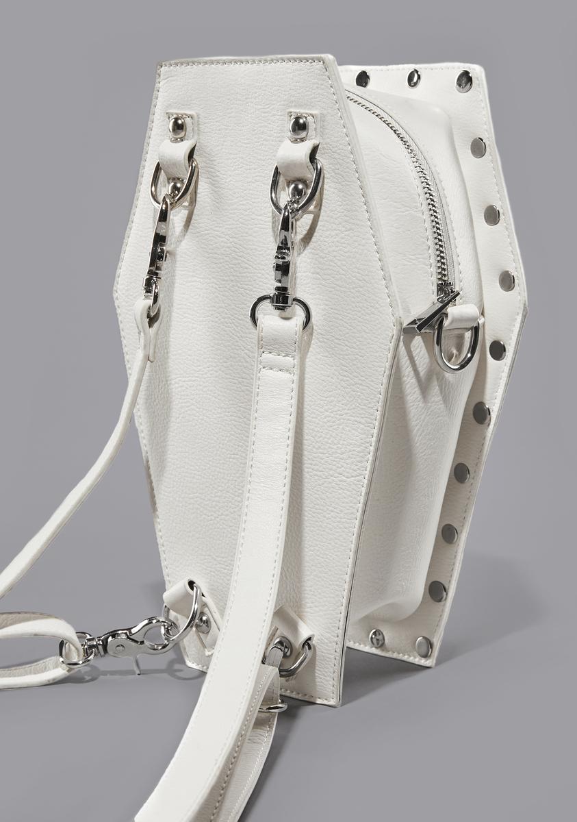 coffin mini backpack Widow Studded Rose Coffin Mini Backpack