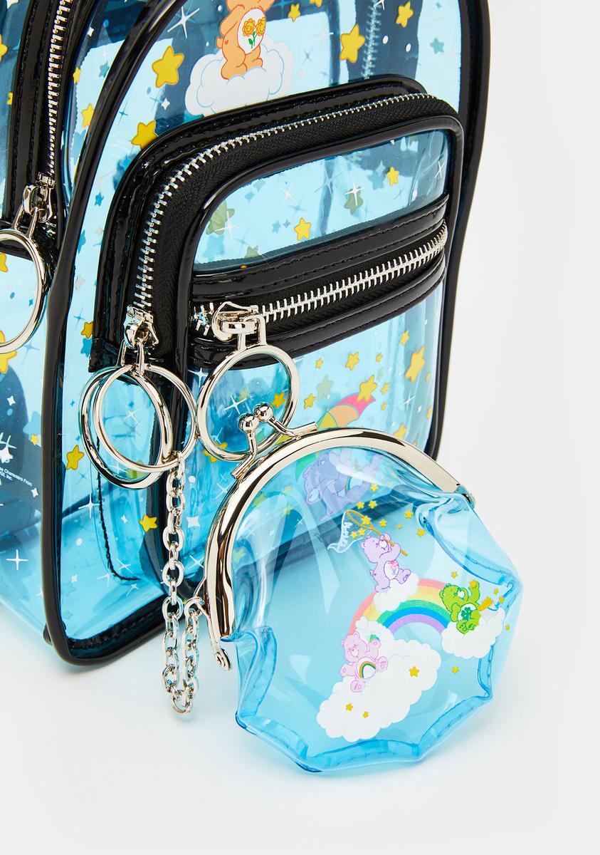 Dolls Kill x Care Bears Clear Mini Backpack Coin Purse Set  display picture 3