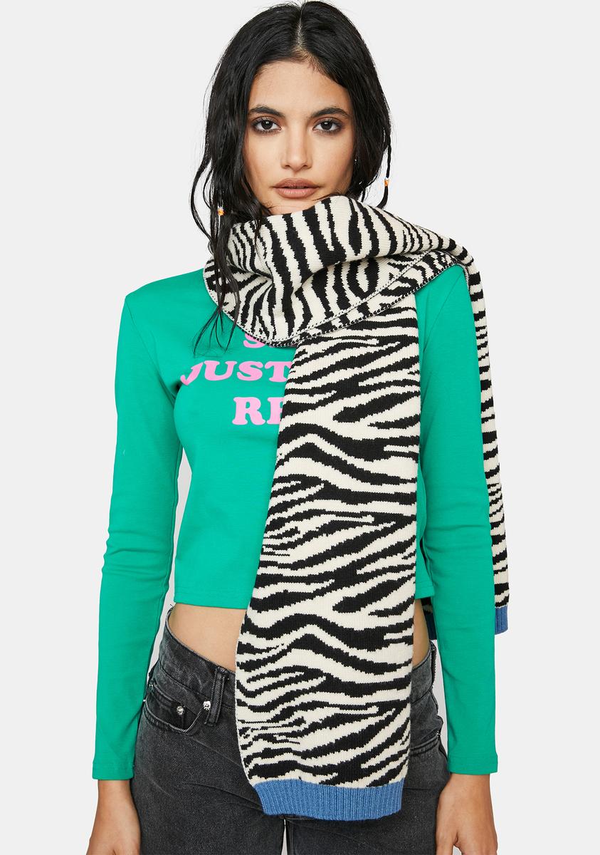 Zebra Print Scarf - Multi – Dolls Kill