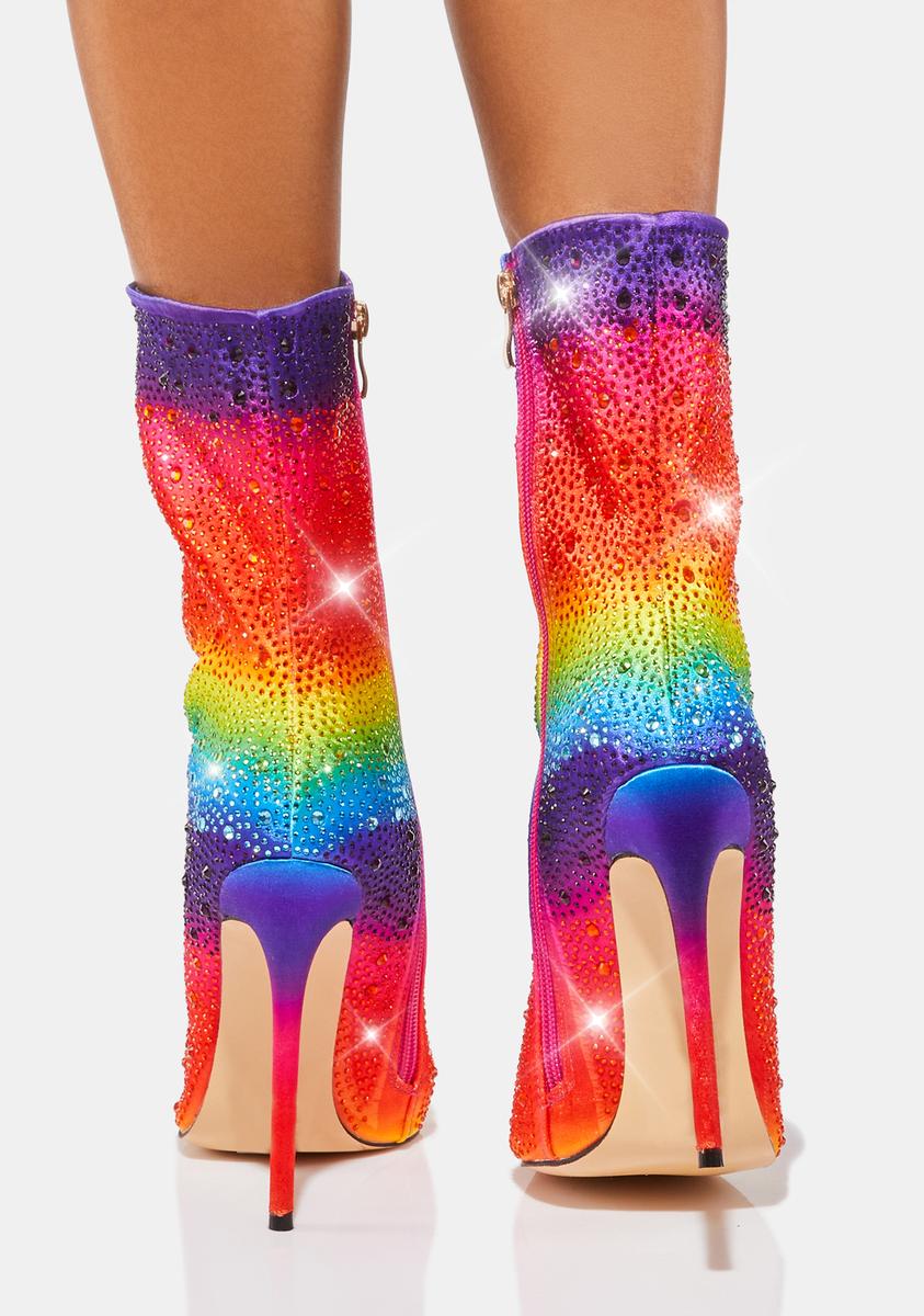 Pride Rainbow Stiletto Boots