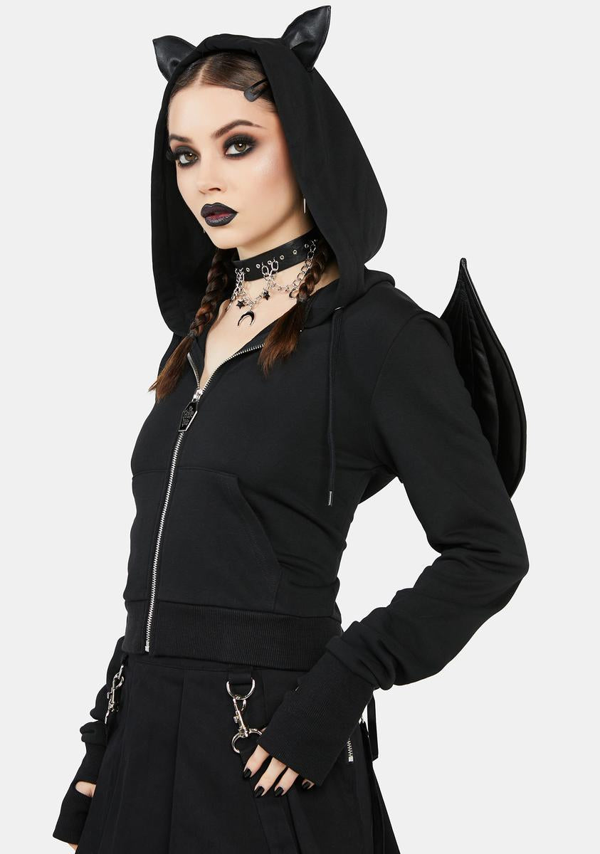 Bat To Black Zip-Up Hoodie The Grave Girls,All Products : American Fashion Style Bags On Sale Bat To Black Zip-Up Hoodie The Grave Girls,All Products : American Fashion Style Bags On Sale