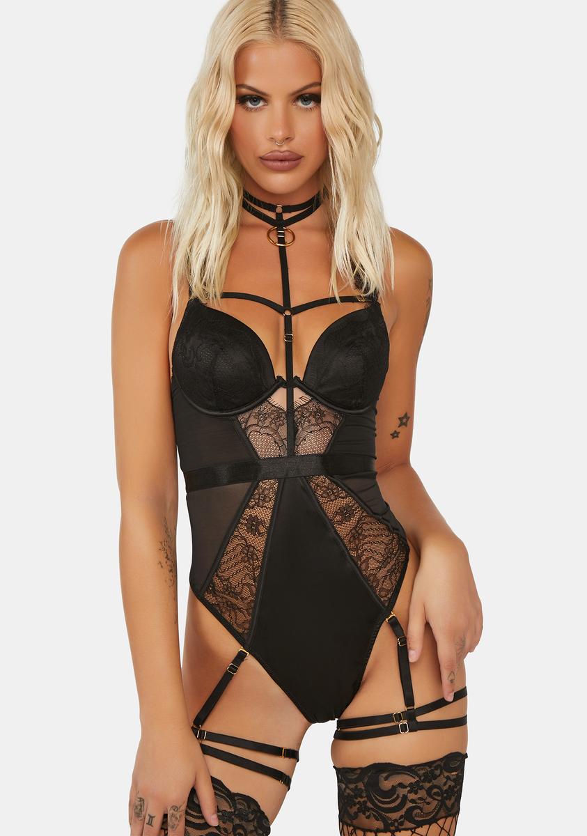 WW x Sammi Black Satin & Lace Wired Harness Bodysuit Playful Promises,New Products : American Fashion Style Bags On Sale