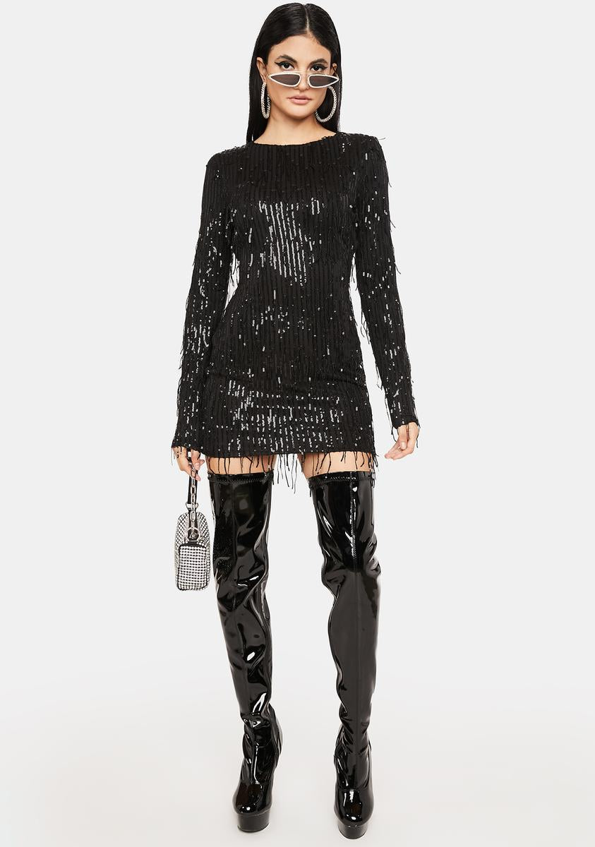 sequin dress and thigh high boots sequin dress with thigh high boots bows & sequins
