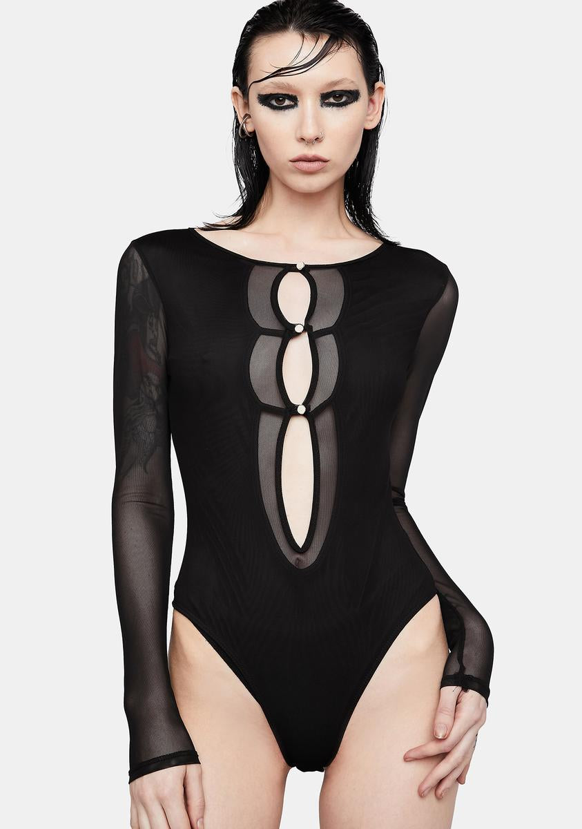 Mystic Modern Fusion Mesh Bodysuit,Specials : American Fashion Style Bags On Sale