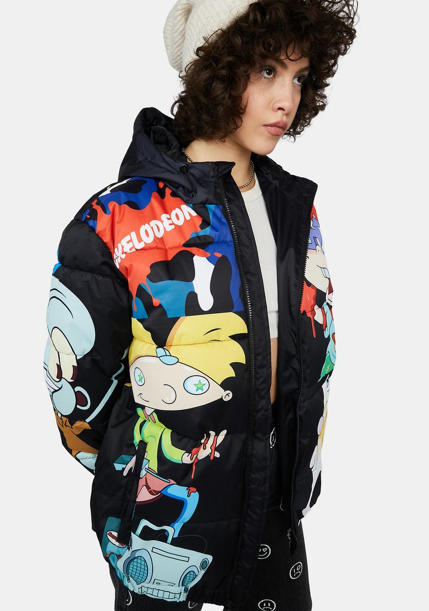 Members Only X Nickelodeon Puffer Jacket Black Dolls Kill