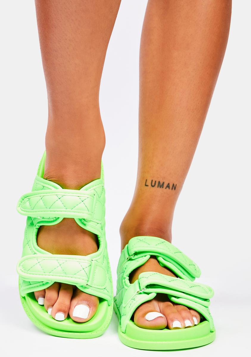 Neon online velcro sandals