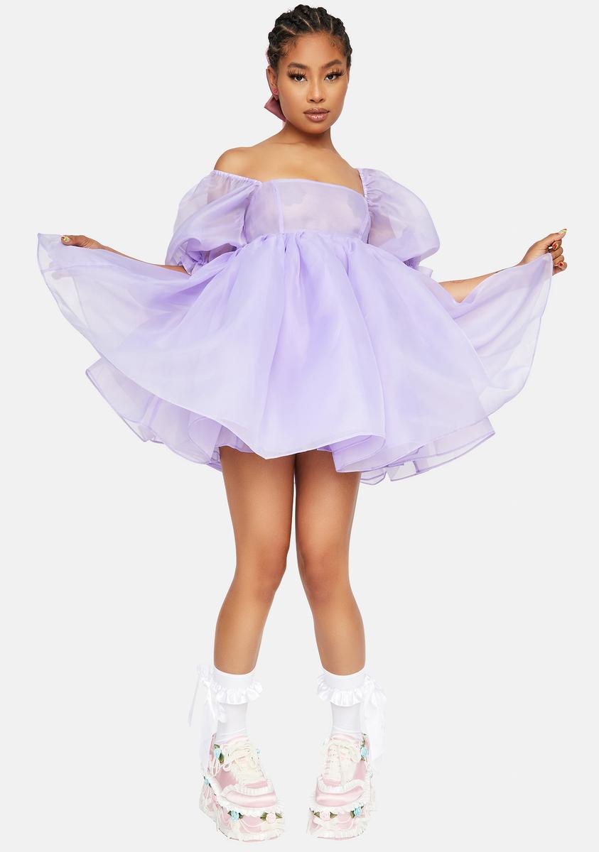 selkie purple dress Selkie The Puff Dress in Lilac