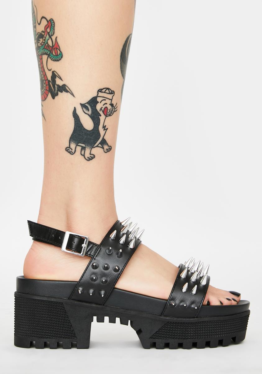 spiked studded sandals