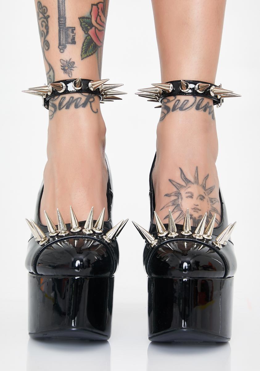 Widow Spiked Platform Mary Janes â Dolls Kill