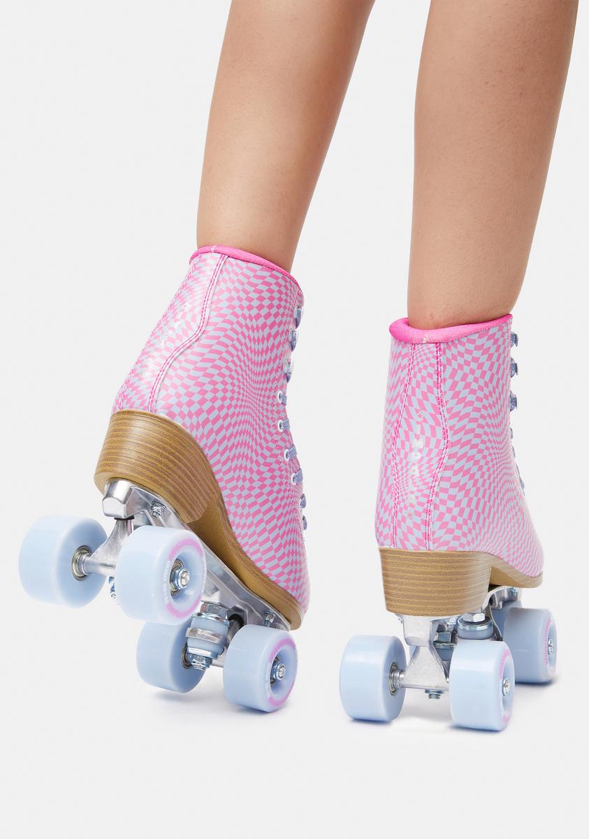 Impala Rollerskates Wavy Checkered Impala Quad Skates Dolls Kill
