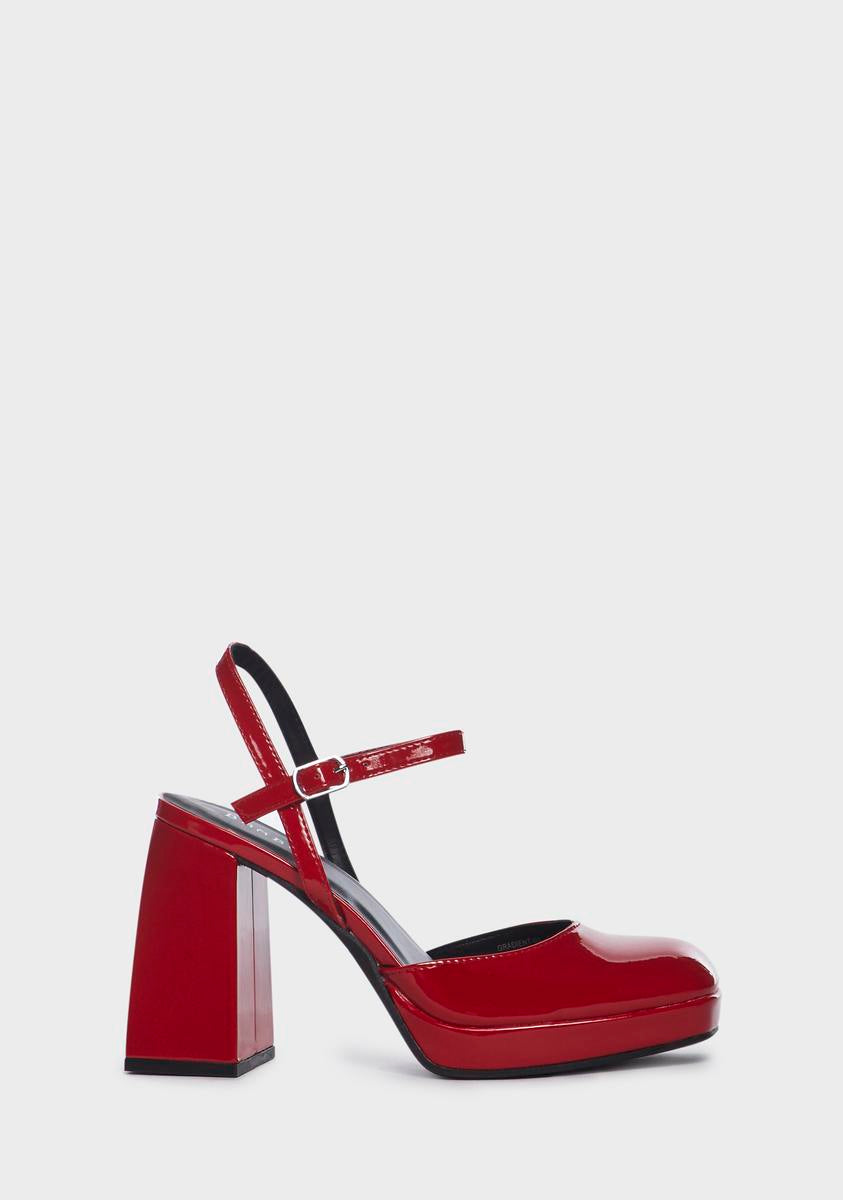 Hot Love Question Block Heels,New Products : American Fashion Style Bags On Sale