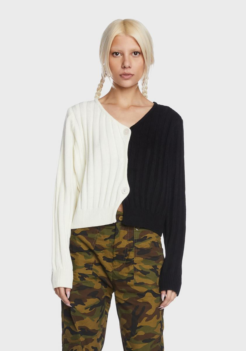 Curfew Breaker Knit Cardigan,New Products : American Fashion Style Bags On Sale