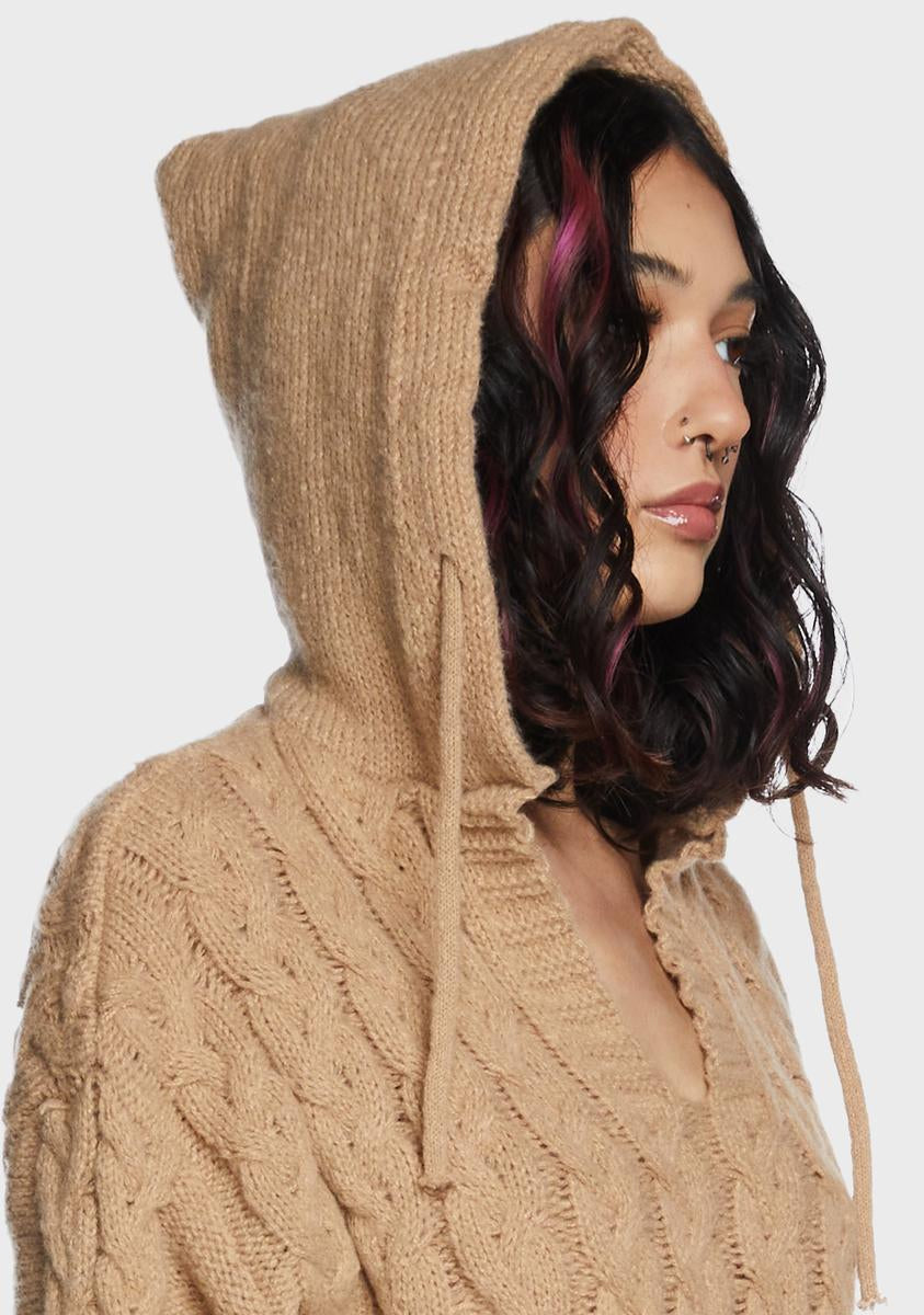 Heavy knit 2025 hoodie