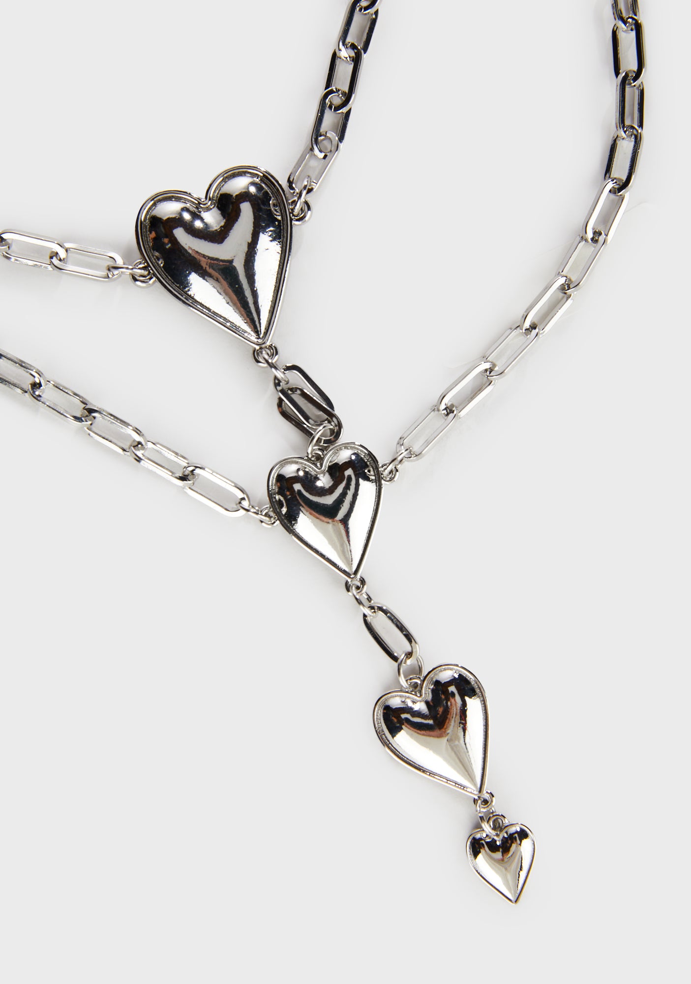 Heart Chain Hair Piece SilverNN Dolls Kill