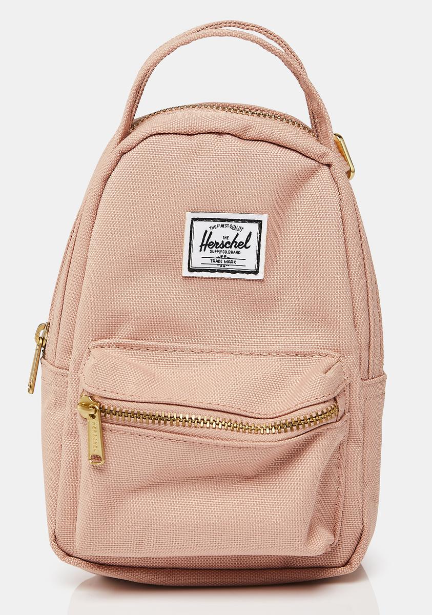 Herschel Mini Nova Crossbody Backpack - Pink/Cafe Creme – Dolls Kill