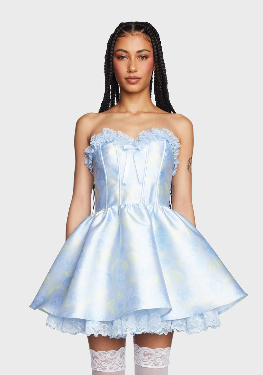 Sugar Thrillz Strapless Taffeta Corset Dress